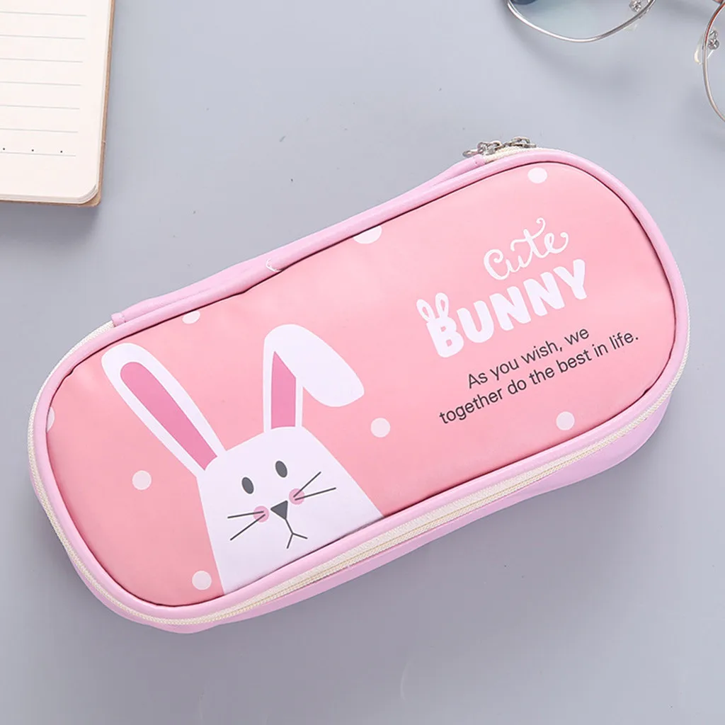 Большой чехол для карандашей с мультипликационным животным многофункциональная