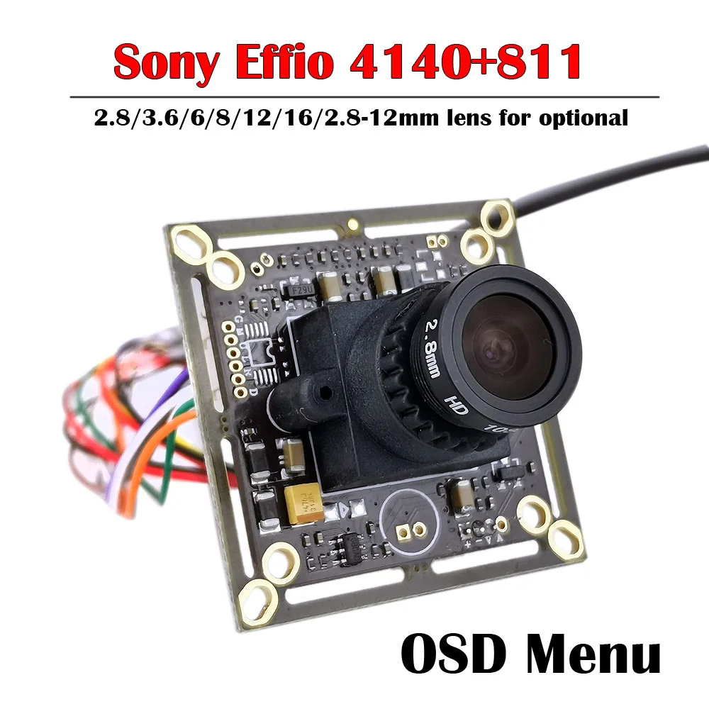 1/3 &quotSony Effio 4140 + 811 700TVL CCD широкий угол обзора 2 8/3 6/8/2.8 12 мм объектив камеры