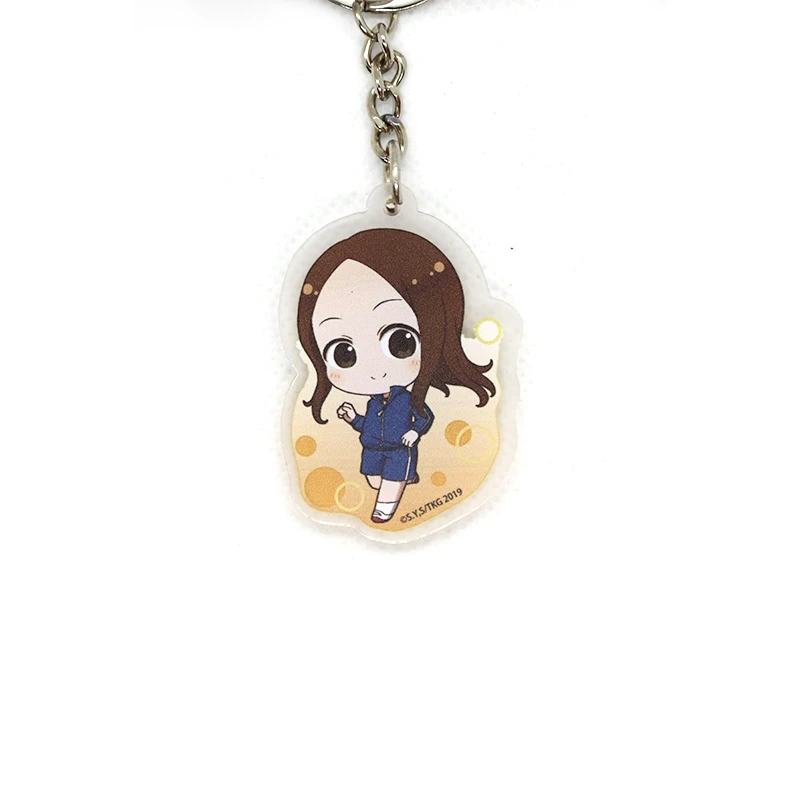 

Anime Teasing Master Takagi-san Nishikata Bags Pendant Keychain Acrylic Keyring Bag Charm Q Version Cute Cosplay Decor Gift Toys