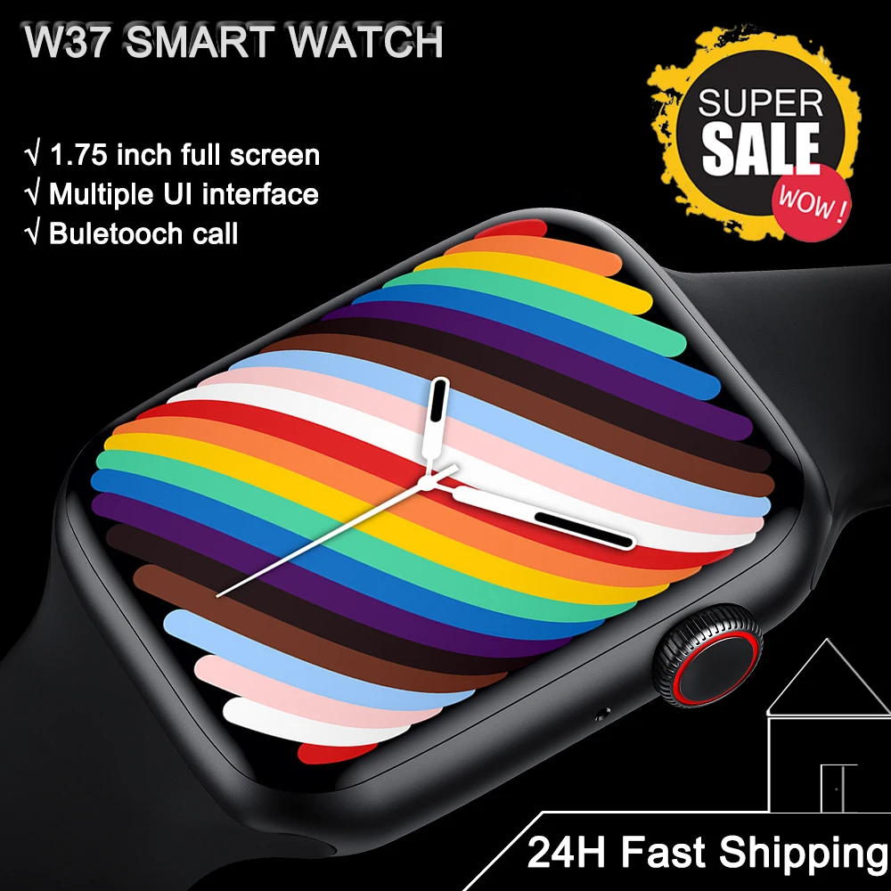 

IWO W37 Smart Watch Men Support Bluetooth Call SmartWatch Heart Rate Monitor With ECG Sport watch Women For Android IOS PK Dt100