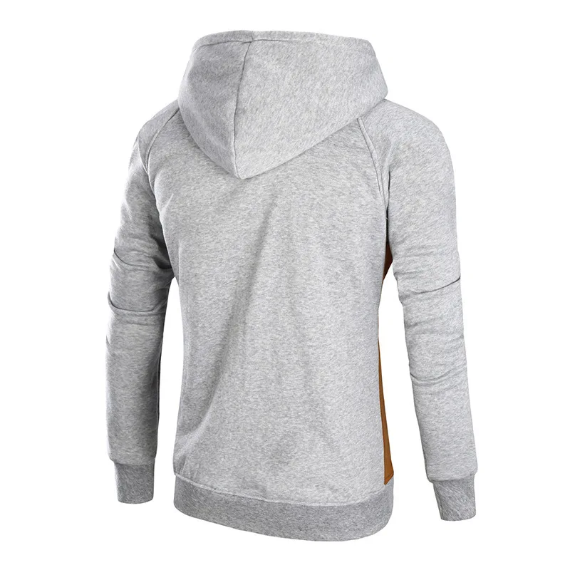 

ZOGAA Hoodies Men Fall New Mens Hooded Slim-fitting Fashion Patchwork Sweatshirt Lounge Wear All-match Oversize Hot Sale Leisure