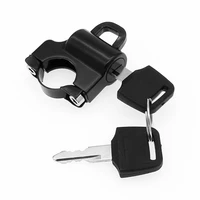 3 pcs universal motorcycle handlebar helmet lock outdoor safety anti theft fixed multifunctional with 2 keys for mountain bike