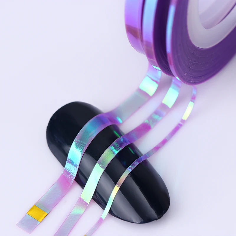 

Matte Glitter Rainbow Nail Striping Tape Line Multi Color Nail Styling Tool Adhesive Sticker Decals DIY Nail Art Decoration Tool