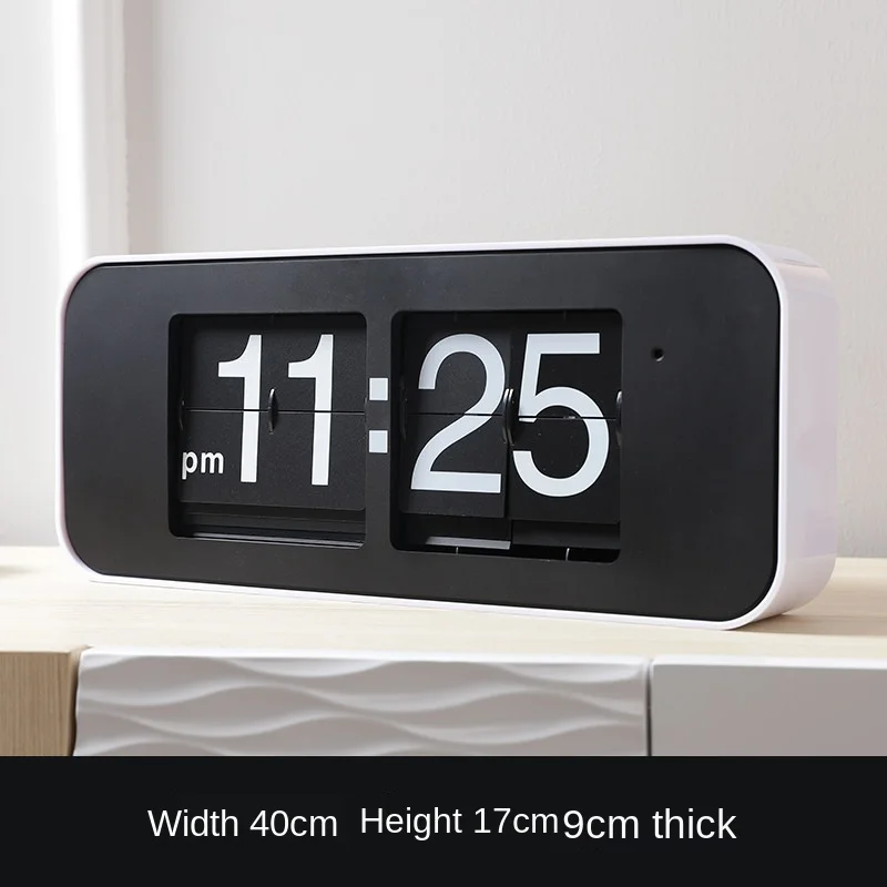 

Fartech modern flip clock living room desktop creative personality clock simple desktop desk clock mute flip clock
