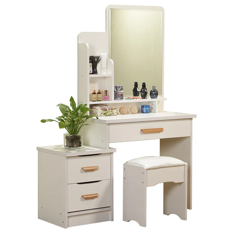 

Multifunctional Telescopic Wood Dressing Table Bedroom Small Family Makeup Table Korean Rural Mediterranean Contracted Modern