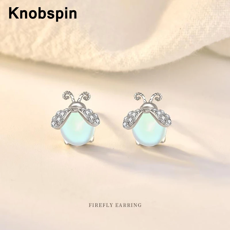 

Knobspin 100% 925 стерлингового серебра Аврора Светлячок подвески, серьги со шпилькой, для женщин, 2021 подарок на день матери, модное ювелирное издел...