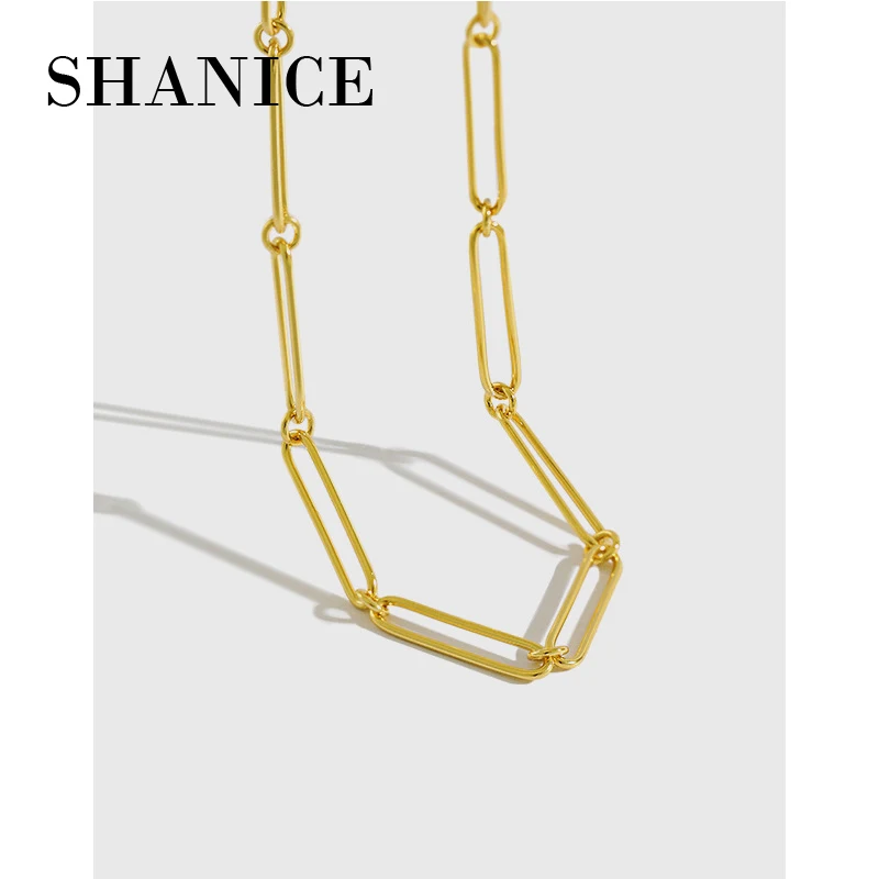 

SHANICE S925 sterling silver Cuban Choker Necklace Collar Statement Hip Hop Big Chunky Chain Necklace Women Jewelry gift