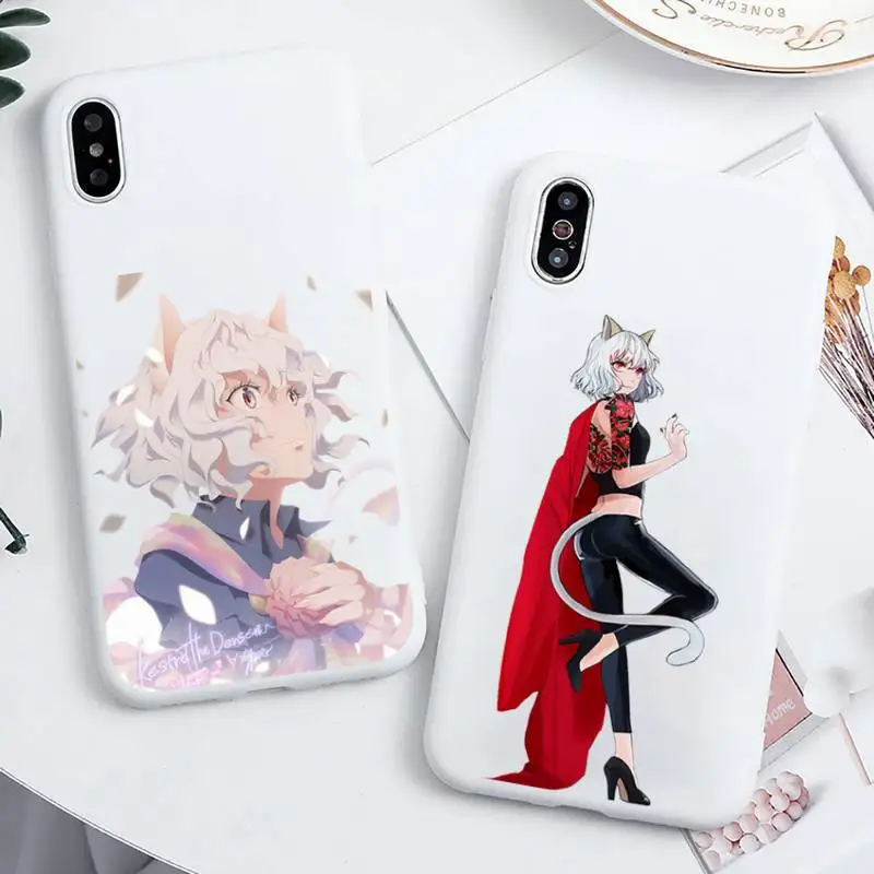 

Neferpitou Alluka hxh anime Phone Case Candy Color for iPhone 6 7 8 11 12 s mini pro X XS XR MAX Plus