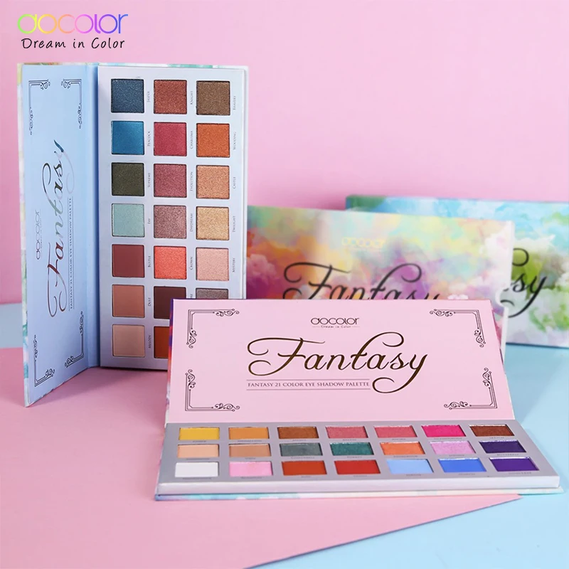 Docolor палитра теней для век 21 цвет водостойкие пигменты макияжа профессиональные