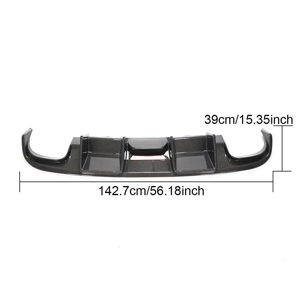 Car Rear Bumper Diffuser Lip Spoiler for Audi S4 B8 2008 - 2012 Protector Carbon Fiber | Автомобили и мотоциклы