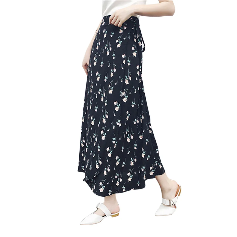 

Pop Women Lady High Waist Floral Printing Chiffon Skirt For Summer Beach Holiday Pop 88