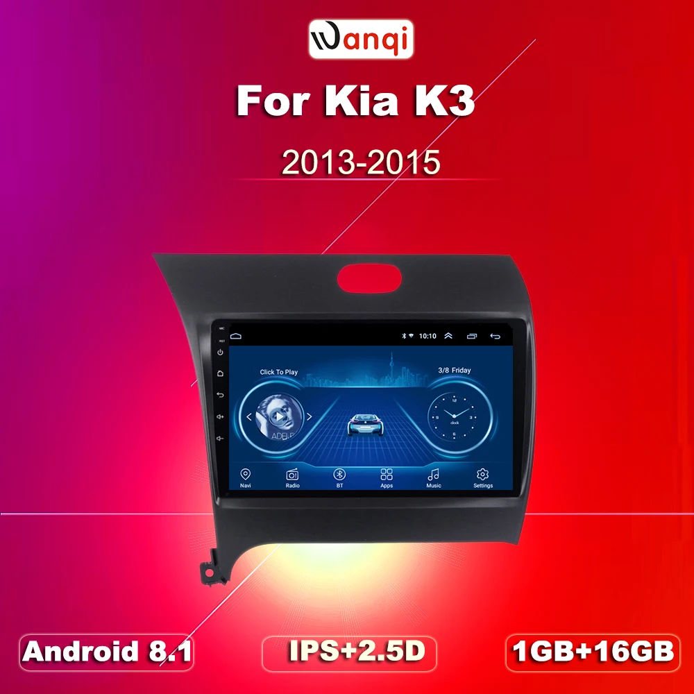 9 дюймов Android 8 1 2.5D Закаленное HD тачскрин радио для Kia k3 2013 2017 с Bluetooth USB wifi