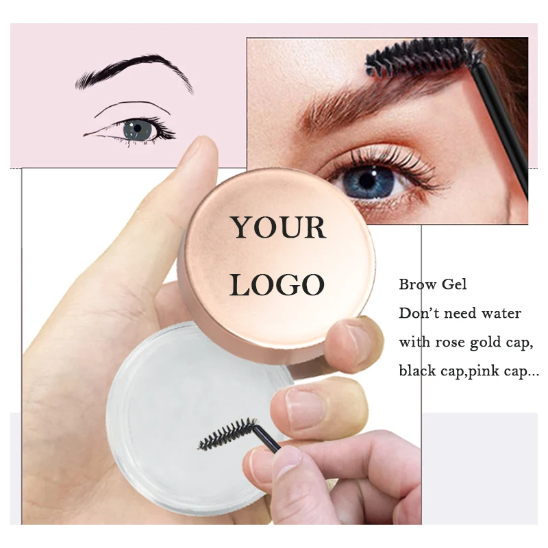 30pcs Don t Need Water Eyebrow Gel Clear Brows Styling Soap Cream Custom Logo Cosmetic Makeup Brow Freeze with Brush