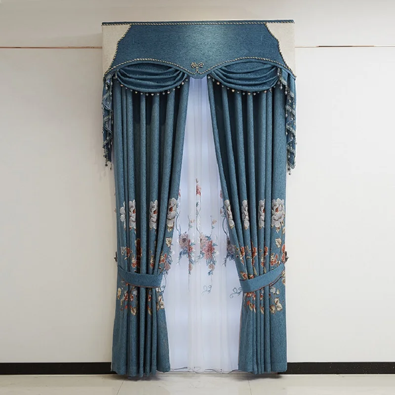 

Высококачественные изысканные фотообои в европейском стиле с высоким затенением и элегантные маленькие шторы с цветочным принтом для гост...