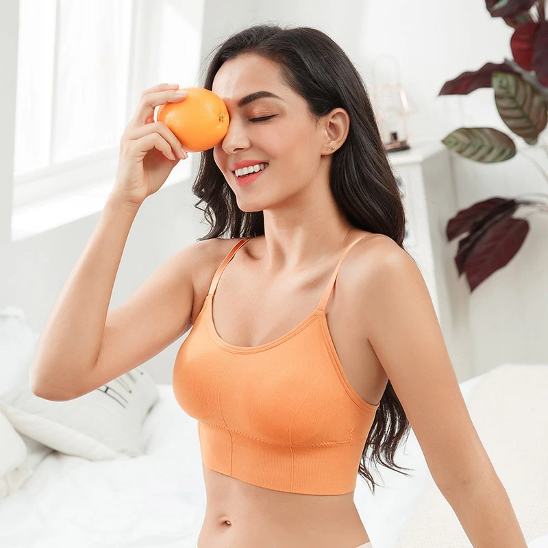 

Women Bras With Pads Gather Bralette Women's Underwear Sexy Lingerie Femme Comfort Solid Color Vest Sports Fitness Bra Brassiere