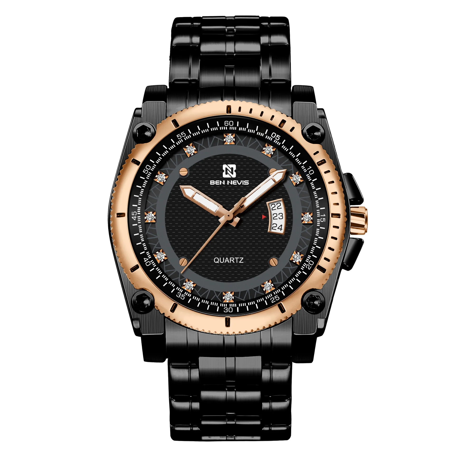 

Часы наручные мужские кварцевые, брендовые Роскошные деловые повседневные водонепроницаемые золотистые