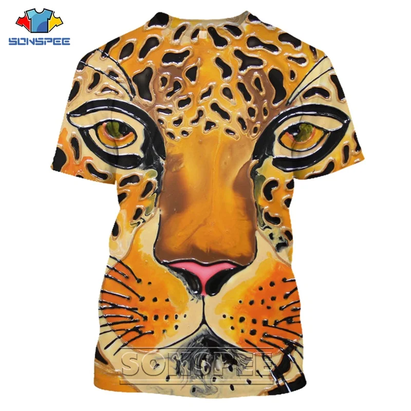 Funny Animals Leopard TShirt lion T-shirt 3d Print Summer Harajuku casual Men Clothes Women Oversize Hip Hop Top Fashion t-shirt