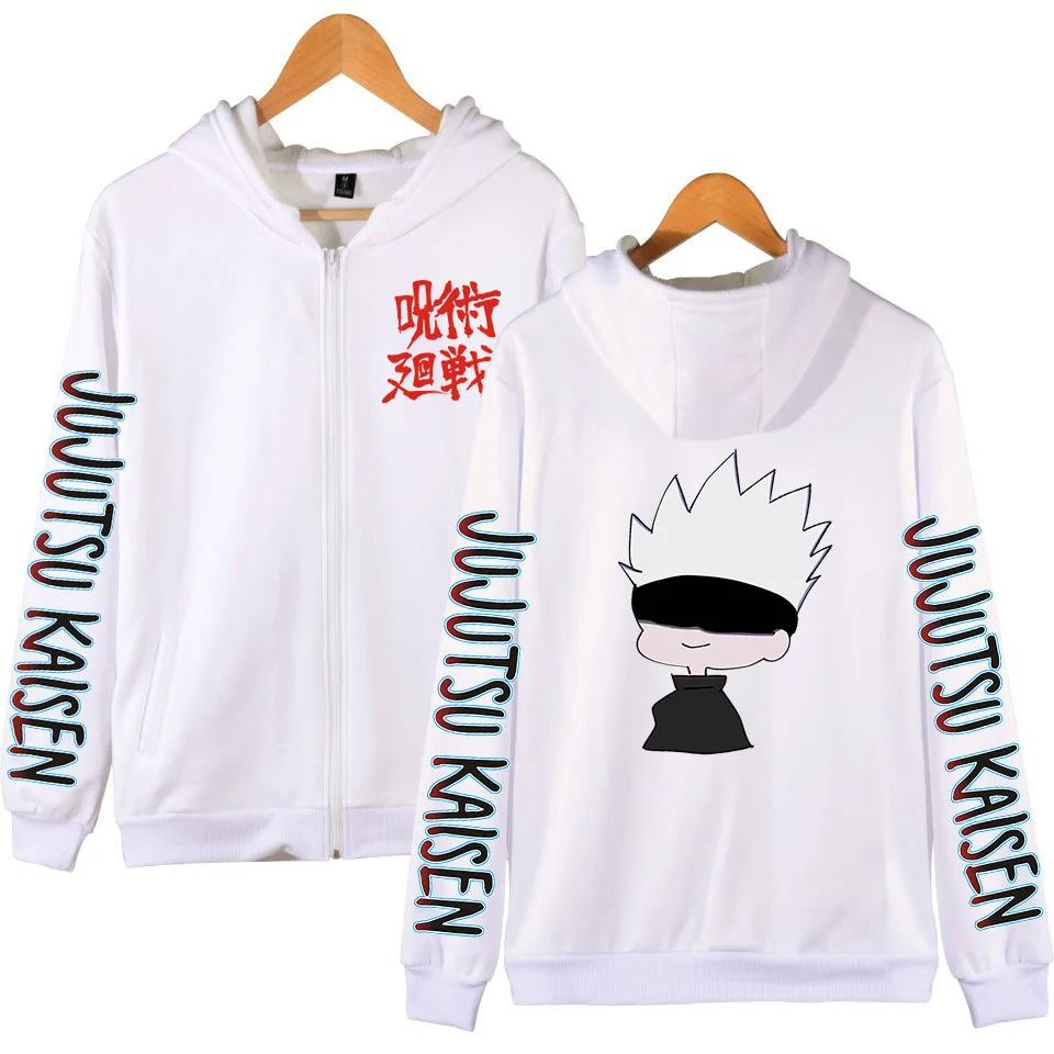 

Japan New Anime Jujutsu Kaisen Men Hoodie Sweatshirt Teenager Boys Girls Cosplay Costume Harajuku Kpop Zipper Oversize Hoodies