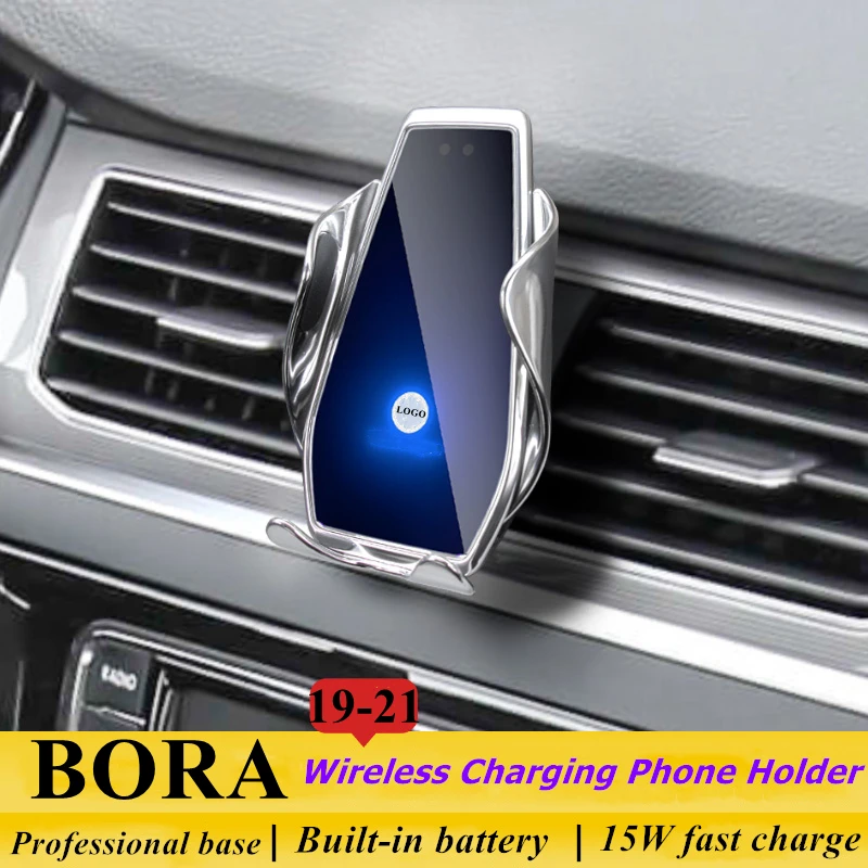 

Автомобильный держатель для телефона 2013-2021 VW Volkswagen Bora, беспроводное зарядное устройство с вентиляционным отверстием, кронштейн для навигац...