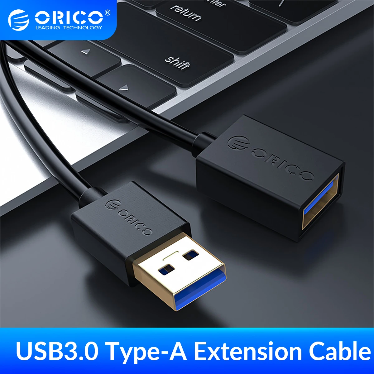 

ORICO USB Type A Extension Cable USB3.0 Male to Female Extender Cable Data Sync Fast Speed Cable Extended For Laptop Smart TV