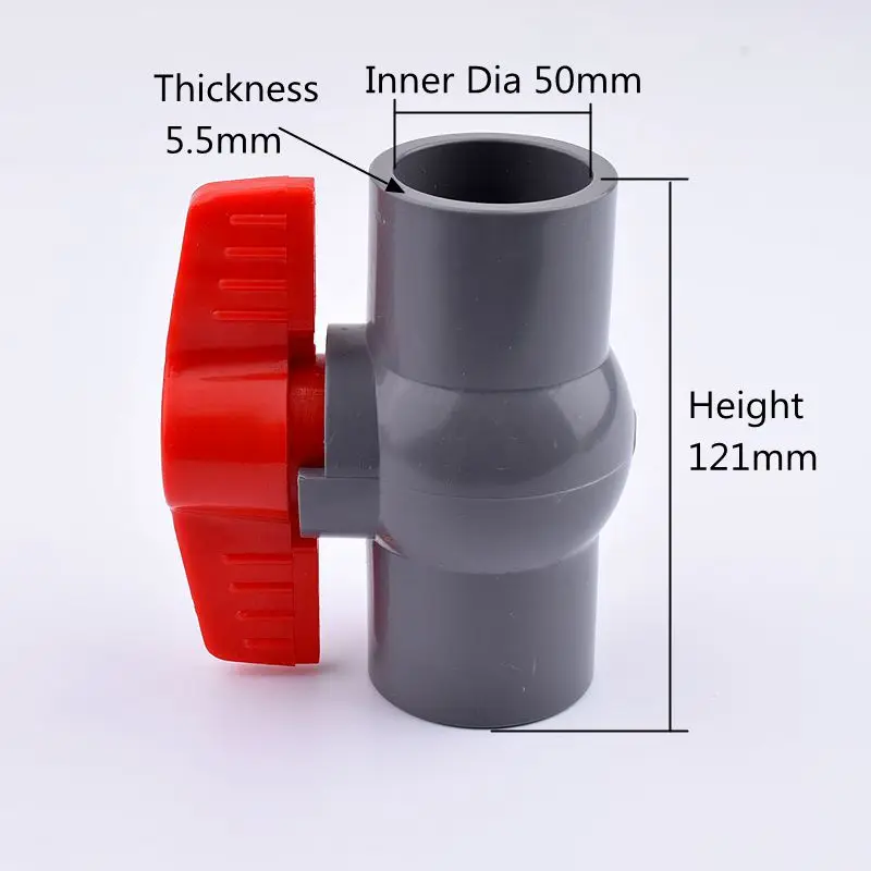 

Шаровой кран ПВХ серый SHSMFC 20/25/32/40/50/63 мм