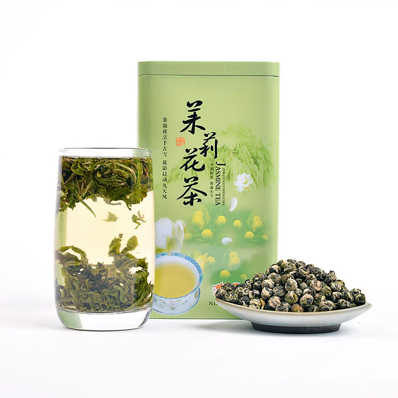 

2020 Jasmine Tea Pearls Natural Fresh Jasmine Dragon Pearl Tea Green Gift Pack