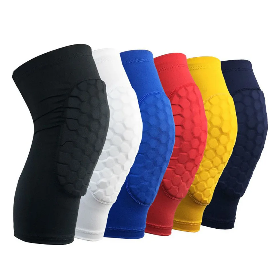 

1PCS Honeycomb Basketball Knee pads Leg Sleeves Cellular Football Volleyball Soccer Kneepad Calf Support Ski Cycling Leg warmer