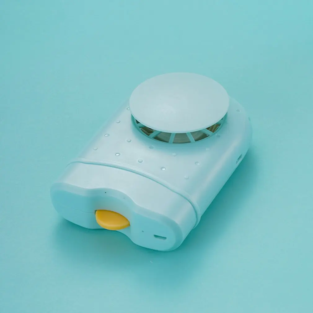 

USB charging handheld hanging neck ultra-quiet fan Button Ordinary Round Plastic Light and convenient Ultra thin Endurance