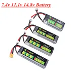 Аккумулятор Lipo 7,4 В, 11,1 В, 14,8 в для радиоуправляемых игрушек, лодок, дронов, запасные части, аккумулятор XT60 1500 мА  ч, 2200 мА  ч, 2800 мА  ч, 4200 мА  ч