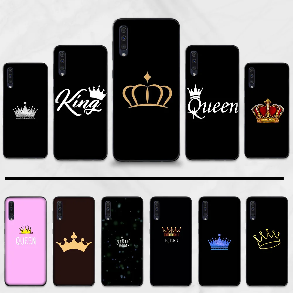 Матовый чехол с принтом короны короля королевы для Samsung Galaxy A 3 6 7 8 10 20 30 40 50 70 71 10S 20S