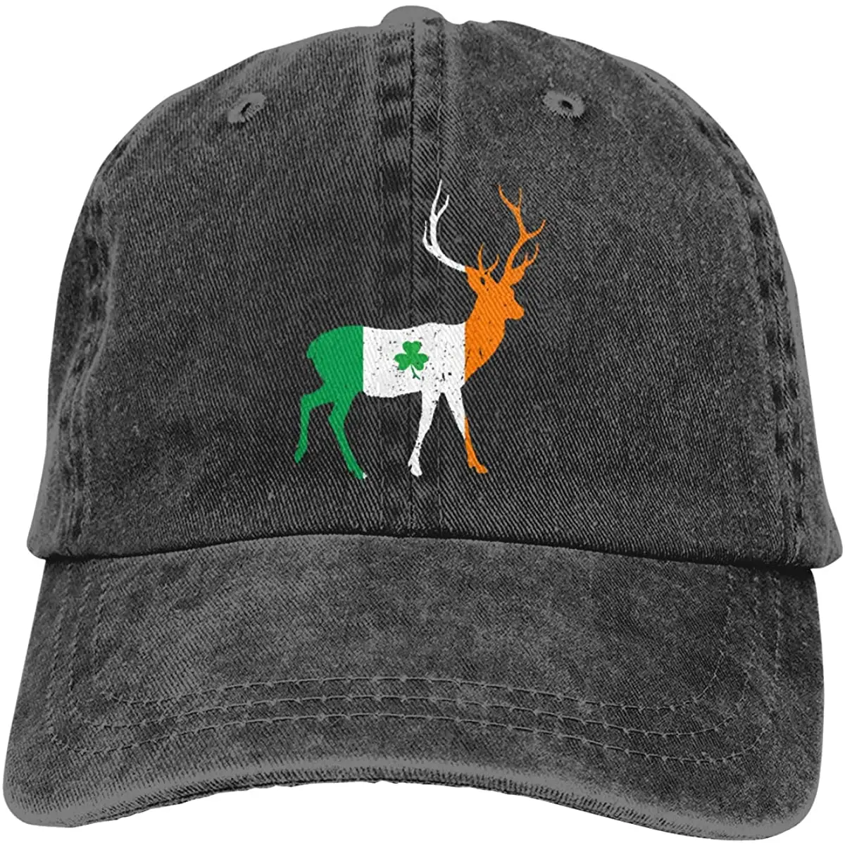 

Irish Flag Deer Adult Denim Baseball Cap Sun Hat Cowboy Sports Hats