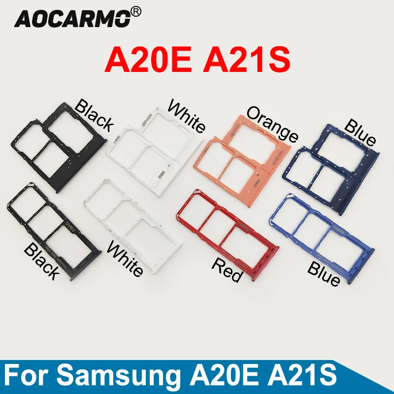 

Aocarmo Dual SIM Card Tray + Sim Card Slot Holder For Samsung GALAXY A20E A202 A202F A202DS A21S A217F