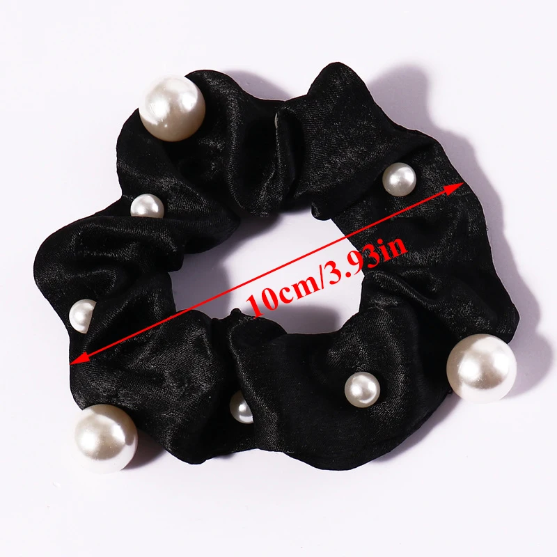 Новинка 2019 атласные жемчужные эластичные резинки для волос держатель конского