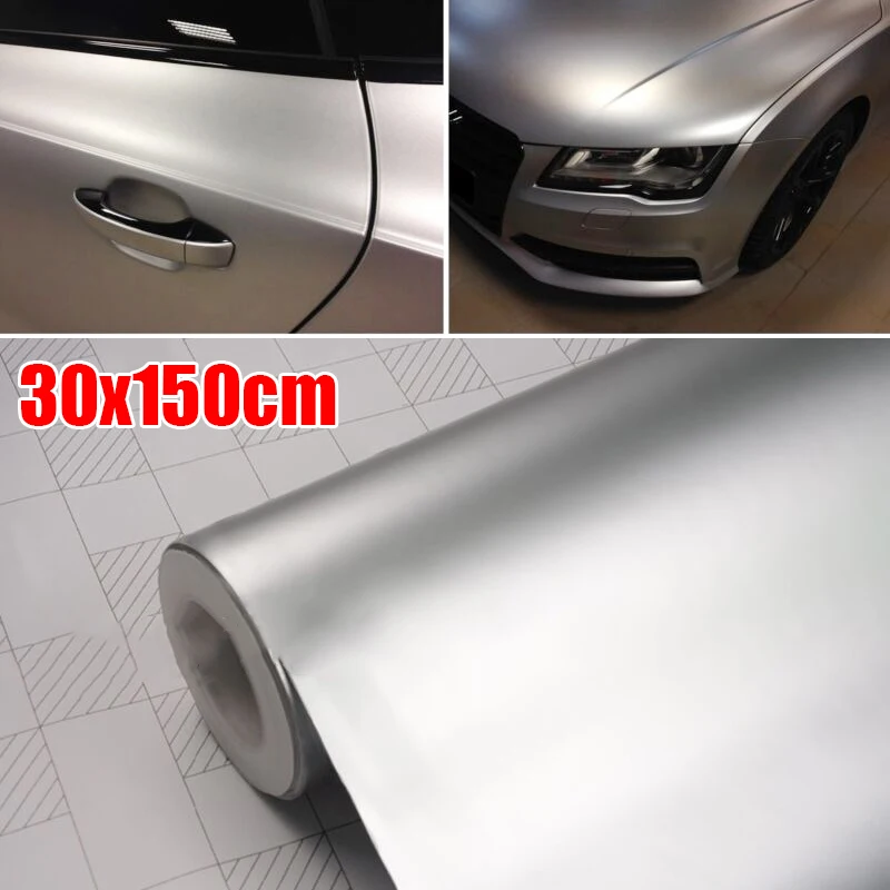 

Bubble Free Car Sticker Film High quality Matte Silver Replacement Vinyl