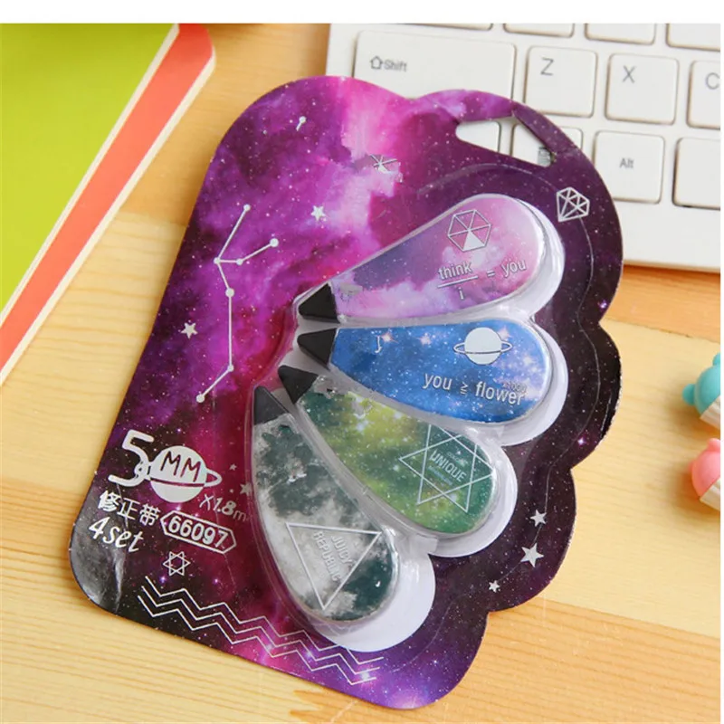 Корректирующая лента со звездами 4 шт./компл. новинка канцелярский корректор