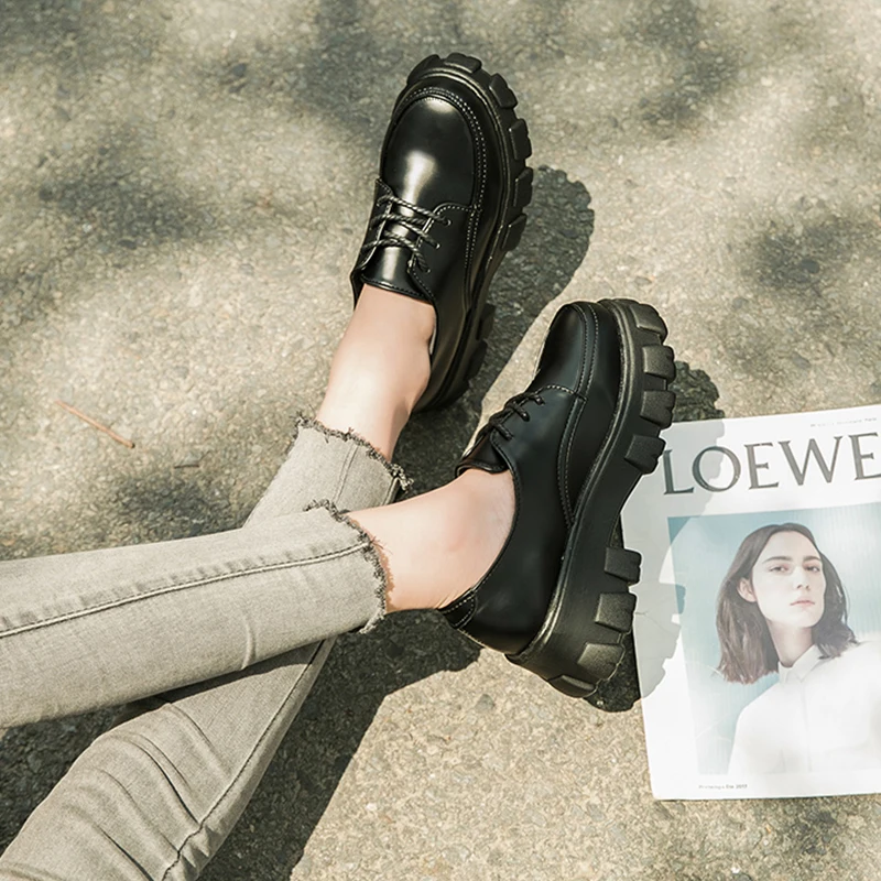 2019 г. Брендовые весенние женские туфли на платформе женская обувь из