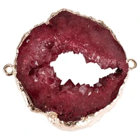 1pcs natural druzy quartz geode pendants stones irregular slice necklace pendant crystal pendant women jewelry