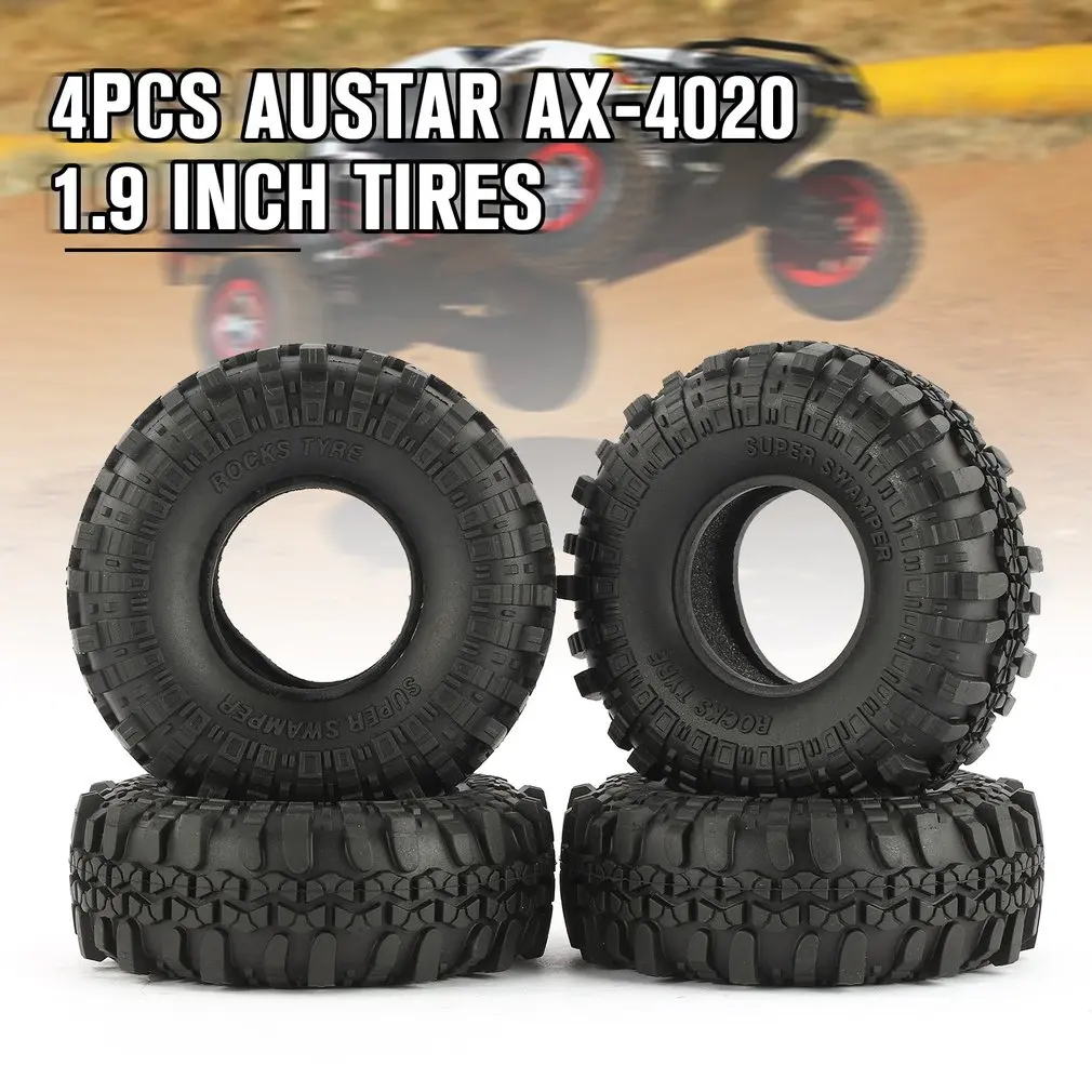 4 шт. AUSTAR AX-4020 1,9 дюйма 110 мм 1/10 Рок Гусеничный шины для D90 SCX10 осевой RC4WD TF2 RC автомобиль