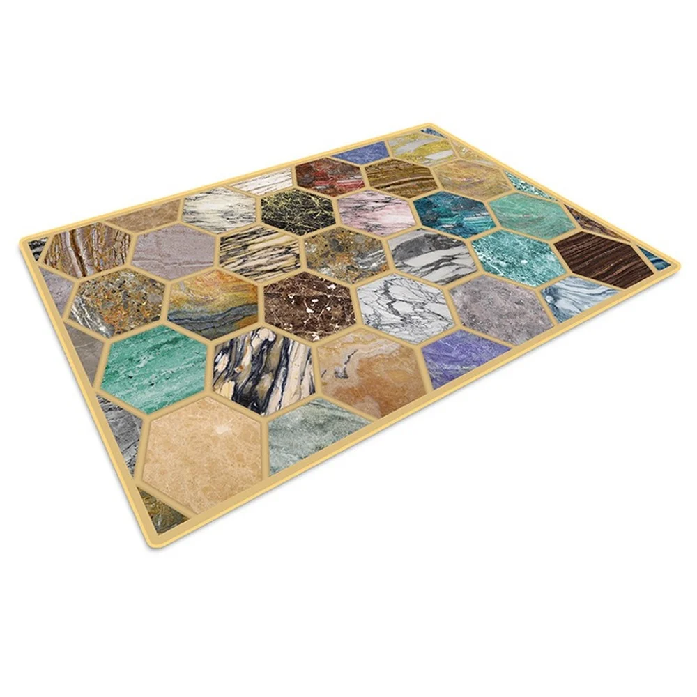 

Nordic Light Luxury Marble Carpet Dirt Resistant Anti Slip Super Soft Short Plush Printed Floor Mat