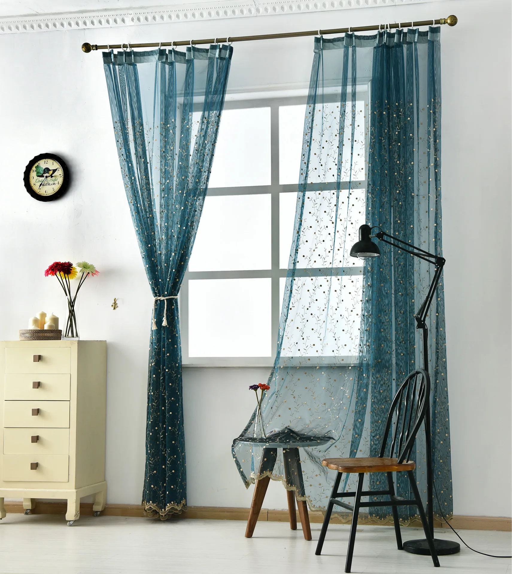 Вишневое дерево Европейская Корейская пасторальная вышивка высококлассная