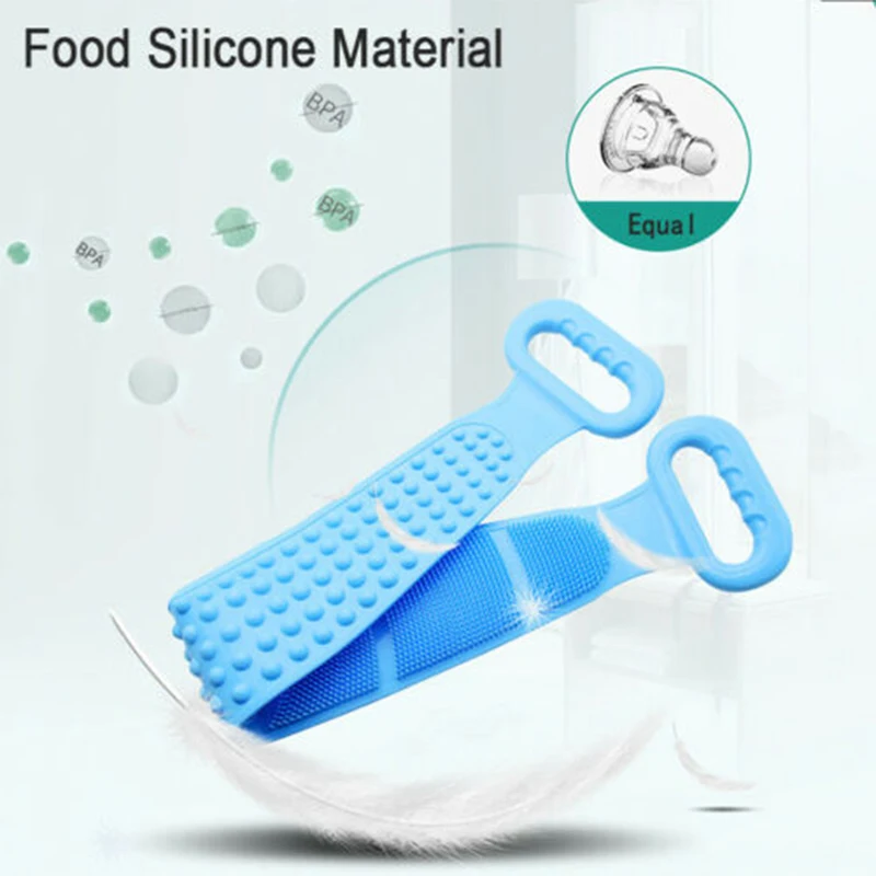 

Bathroom Silicone Bath Towel Bath Massage Brush Rubbing Back Mud Peeling Body Shower Extended Scrubber Skin Clean Brushes