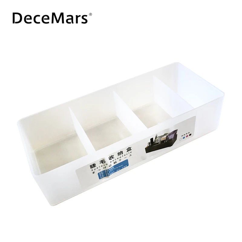 Пластиковый бокс для хранения ресниц DeceMars гнездо наращивания чехол Жесткий