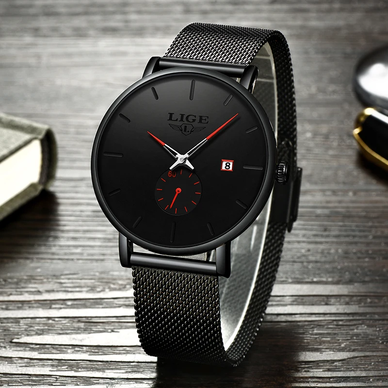 2019 LIGE часы с мужские Топ бренд класса люкс Известный платье повседневные модные