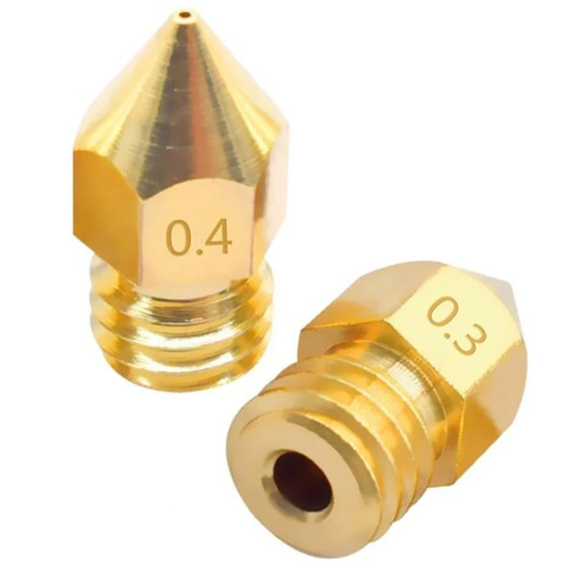 

3D Printer Accessories Mk8 Brass Nozzle Tip Nozzle Nozzle Diameter 0.5mm 0.4 mm 0.3mm 0.2 mm Extrusion Head