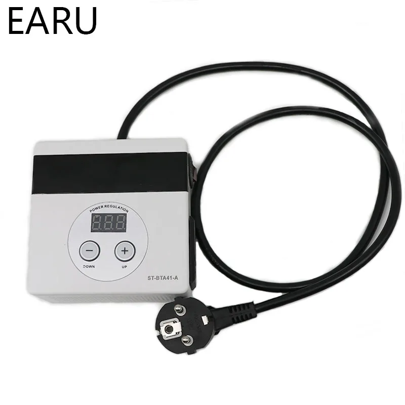 

Регулятор переменного тока 0-220 В, 4000 Вт, кремниевый регулятор температуры трансформатор, регулятор напряжения, диммер, термостат, вольтметр,...