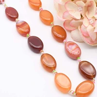2strandslot 16x22 17x25mm natural smooth candy color agate oval stone for diy necklace jewelry making loose 15 free shipping