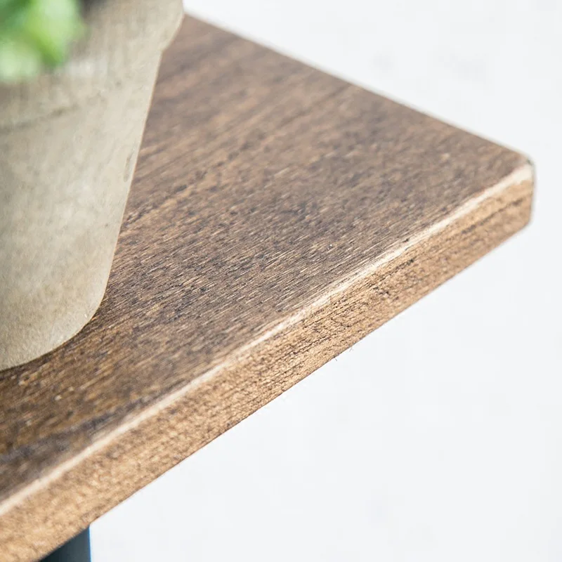 Деревянная полка с настенным креплением в европейском ретро стиле железная для