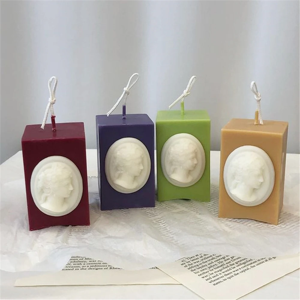 

2021 New Nordic Avatar Curly Hair Men Shape Silicone Candle Mold Diy Handmade Wax Soap Cake Mold Supplies For Home Decoration