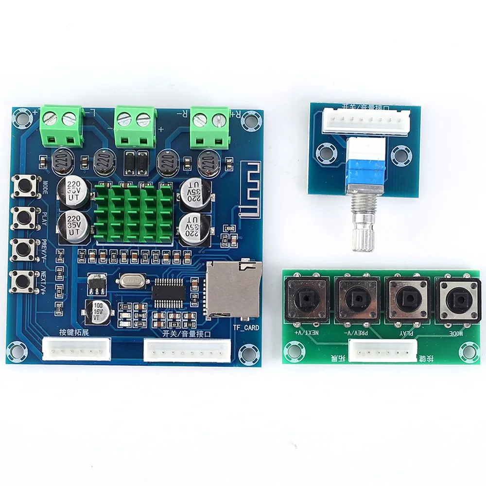 DC 12V-24V Bluetooth Dual Channel Audio Stereo Digital Power Amplifier Board 15W+15W Wireless Receiver Support TF Card | Инструменты