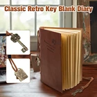 Винтажные кожаные обвязанные чистые страницы записная книжка записка журнал дневник с ключом модные классические ретро аксессуары случайный цвет